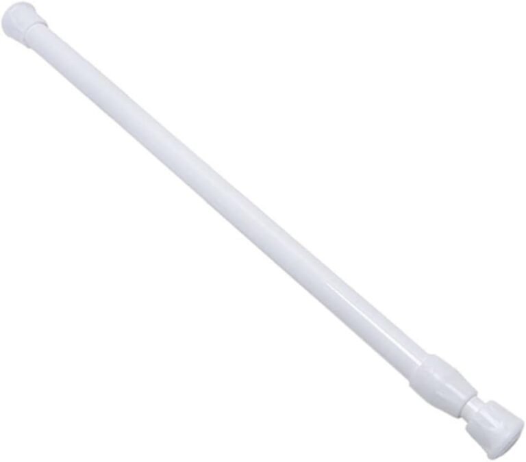 Adjustable spring tension rod for under-sink spray bottle storage