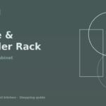 Stackable water bottle and tumbler organizer in an apartment cabinet