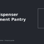 Can dispenser organizer holding soup cans on a narrow apartment pantry shelf