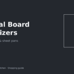 Vertical cutting board and sheet pan organizer standing in a narrow apartment cabinet