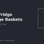 Freestanding over-fridge storage basket on top of an apartment refrigerator