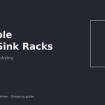 Foldable over-sink dish drying rack spanning a small apartment kitchen sink