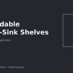 Expandable under-sink shelf organizer fitted around kitchen pipes