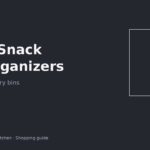 Clear snack bin organizers stacked in a small apartment pantry cabinet