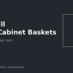 No-drill over-cabinet basket hanging on an apartment kitchen cabinet