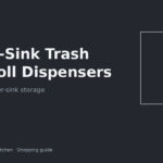 Trash bag roll dispenser mounted under an apartment kitchen sink