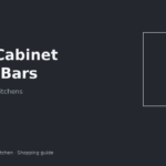Over-cabinet towel bar hanging a dish towel on a rental kitchen cabinet door
