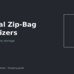 Vertical zip-bag organizer holding gallon and quart bag boxes on an apartment pantry shelf