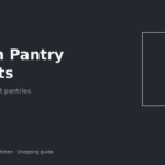 Woven pantry baskets holding snacks on a small apartment pantry shelf