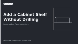 How to Add a Shelf to a Kitchen Cabinet Without Drilling