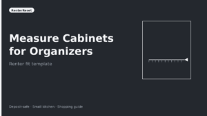How to Measure Kitchen Cabinets for Organizers (Renter Fit Guide)