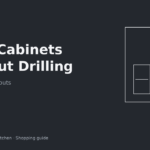 Handled clear bins and a turntable pulled forward from a deep rental base cabinet