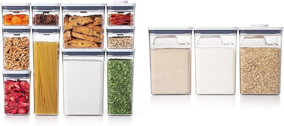 OXO POP airtight container set (10-pc) for rental kitchens