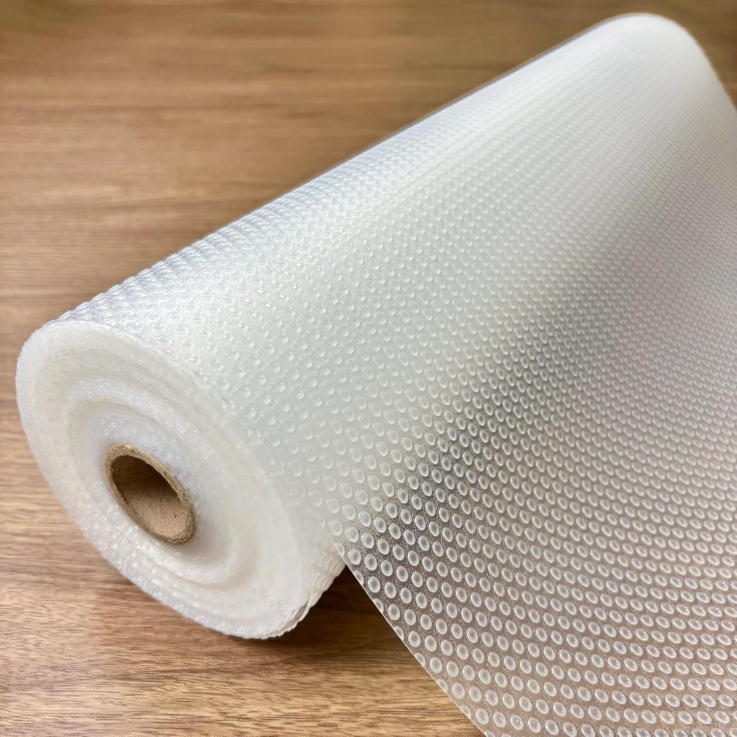 Non-slip shelf liner roll for rental kitchens
